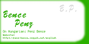 bence penz business card